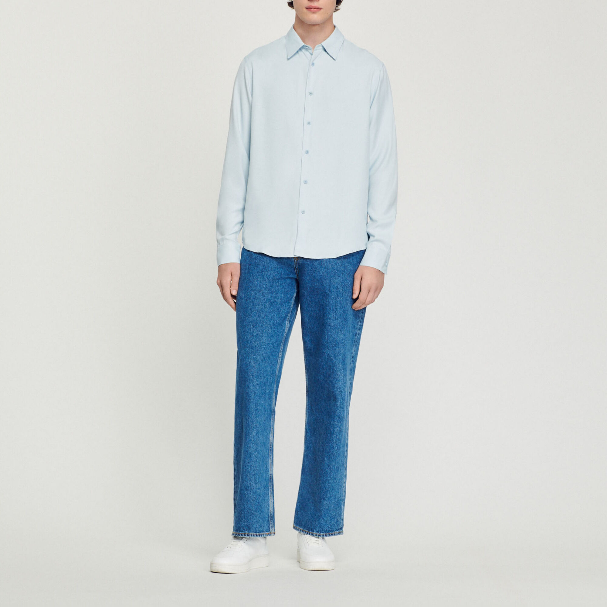 Flowing long-sleeved shirt