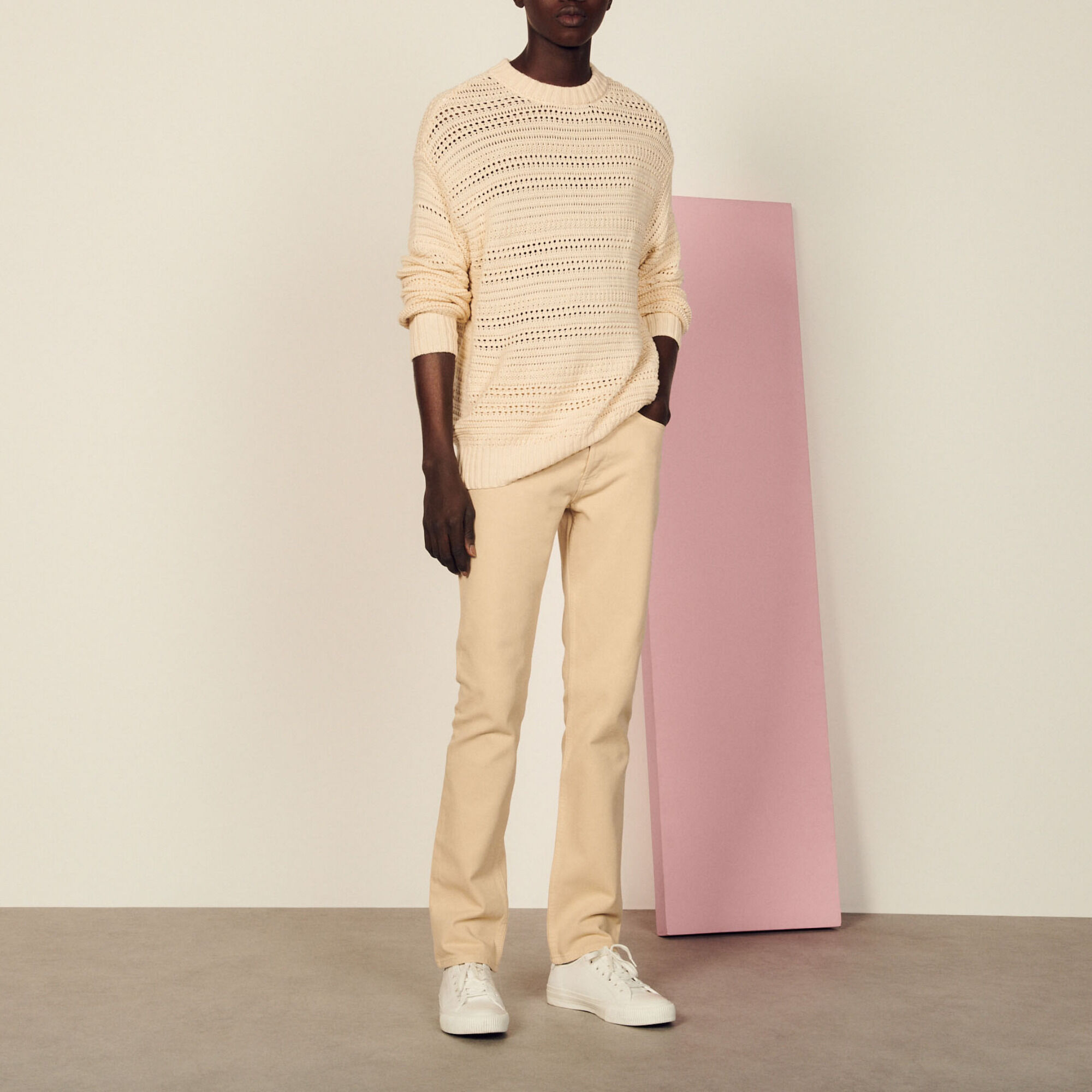 Slim-fit cotton jeans