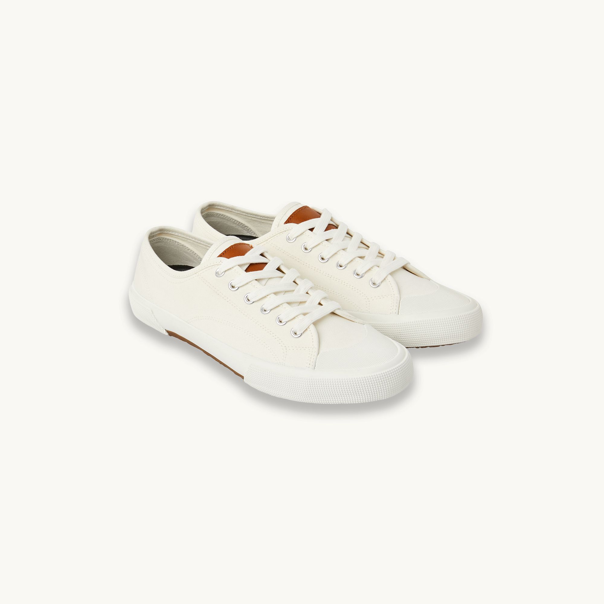 Low-top canvas trainers