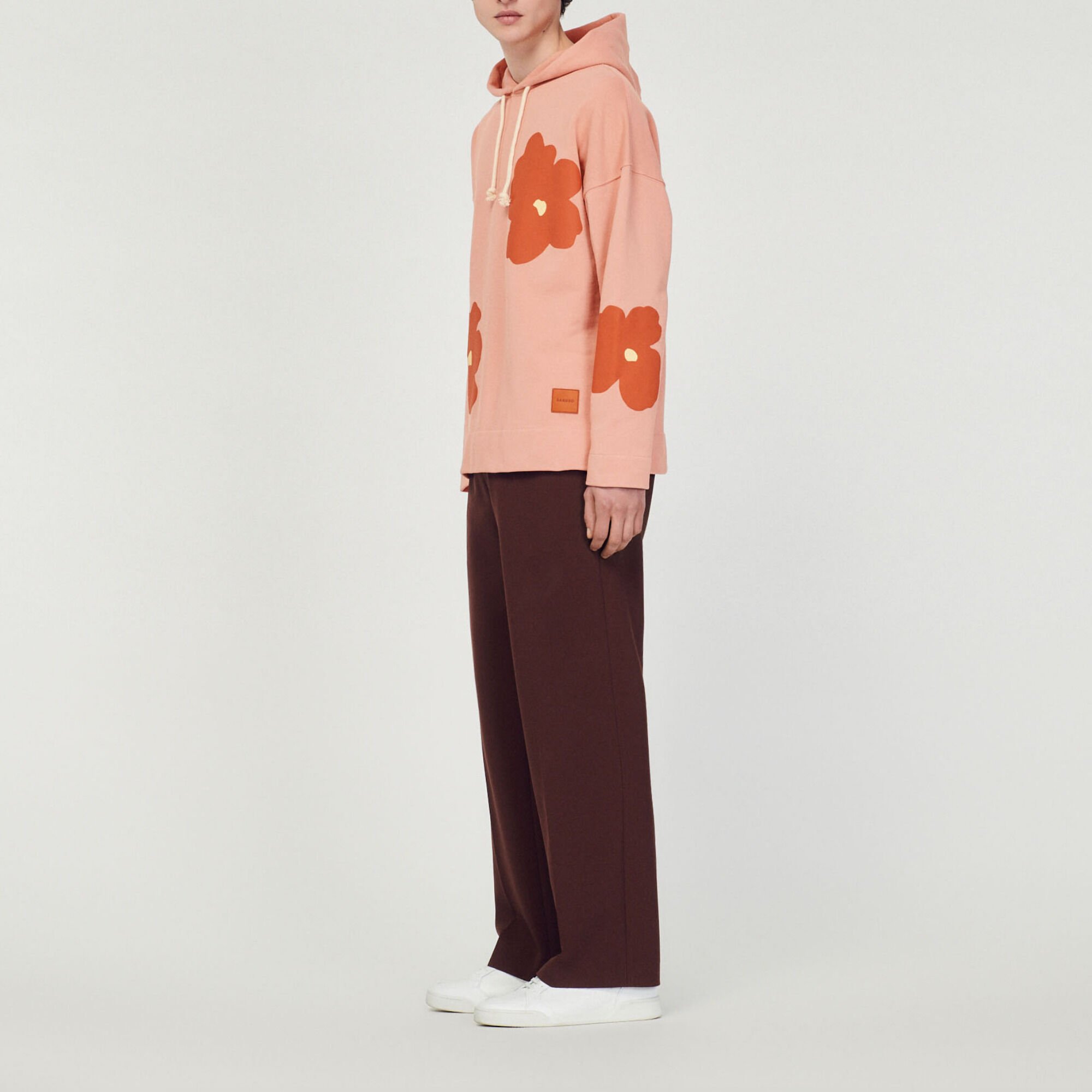 Floral pattern hoodie