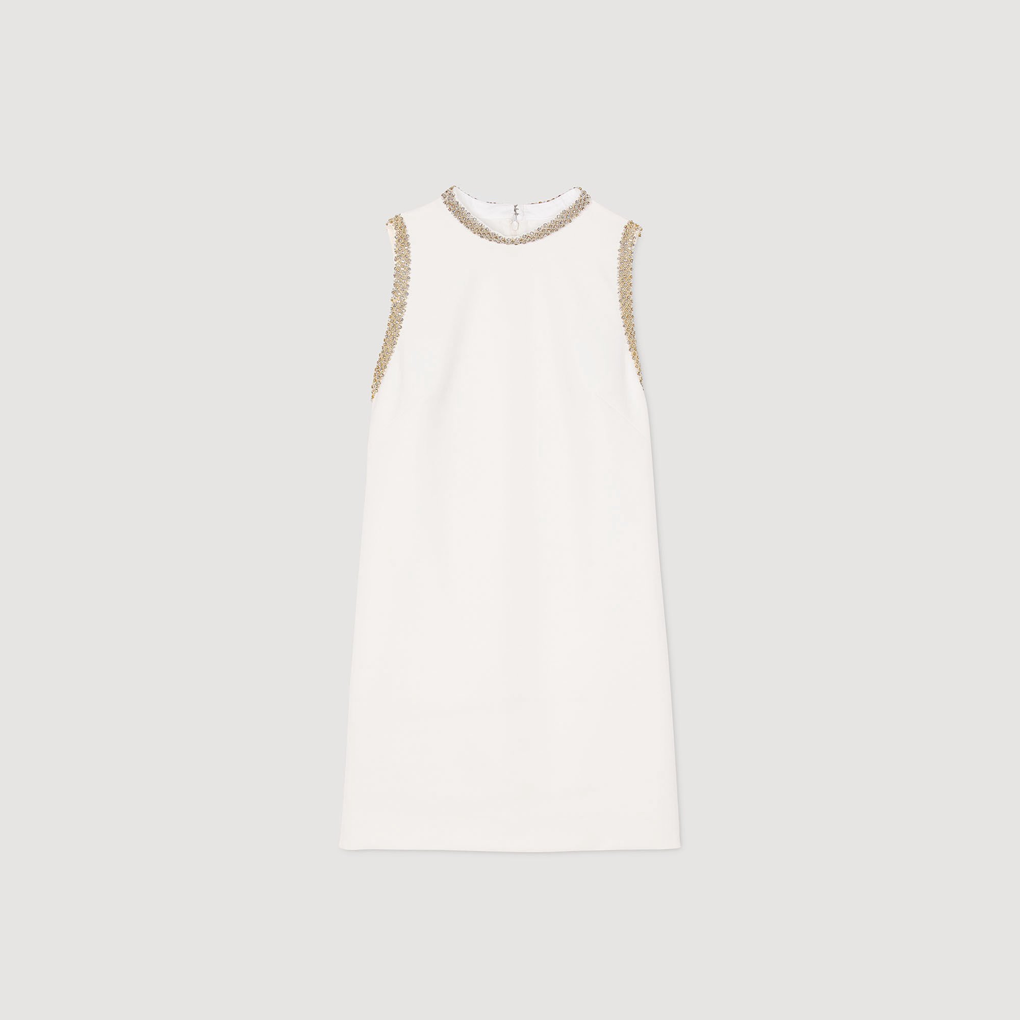 Short dress with rhinestone details