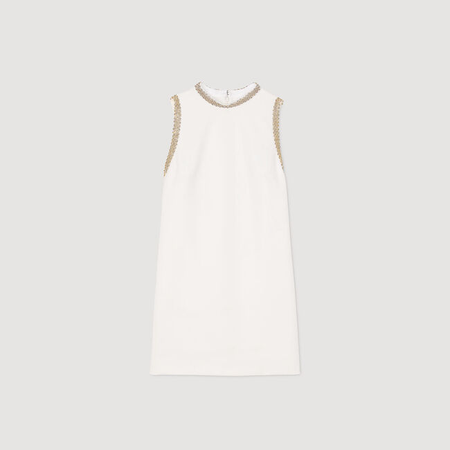 Short dress with rhinestone details