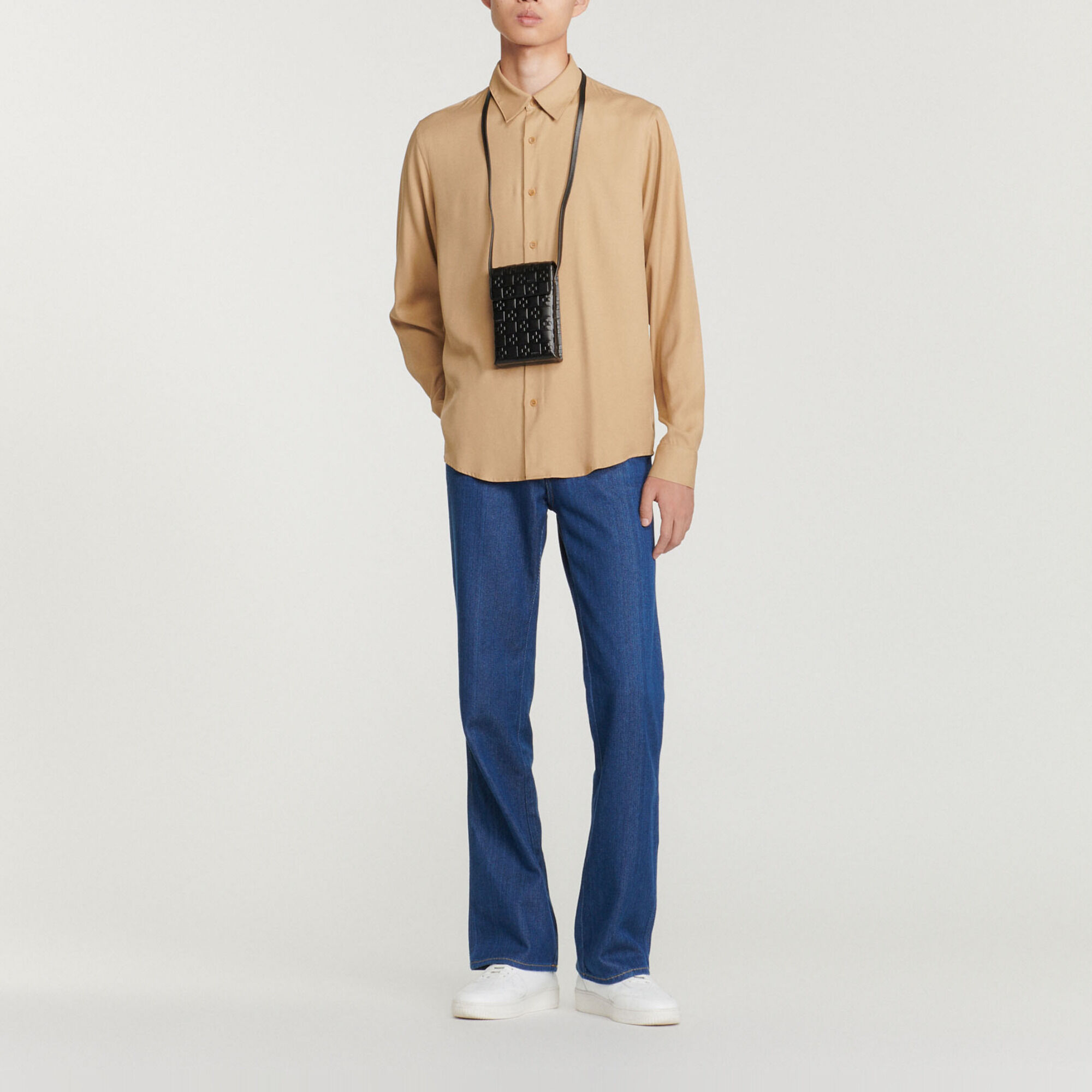 Flowing long-sleeved shirt