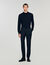 Elasticated straight-leg trousers