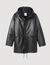 Lambskin leather parka