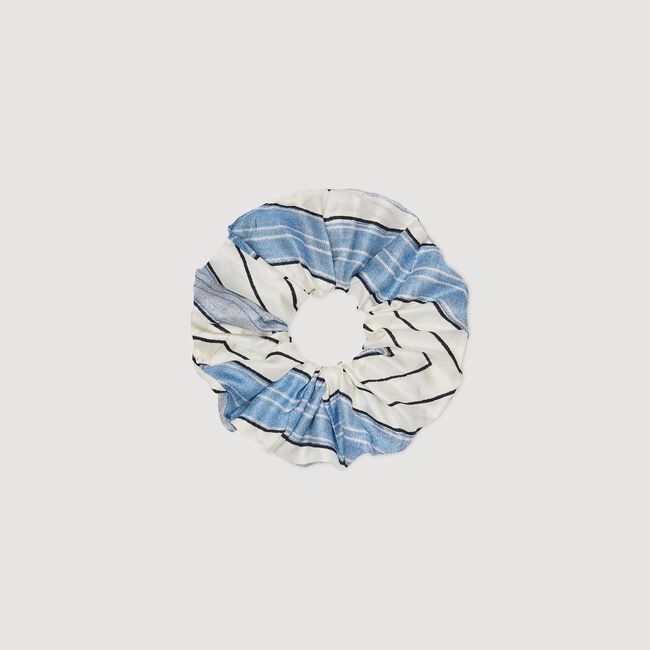 Striped silk scrunchie