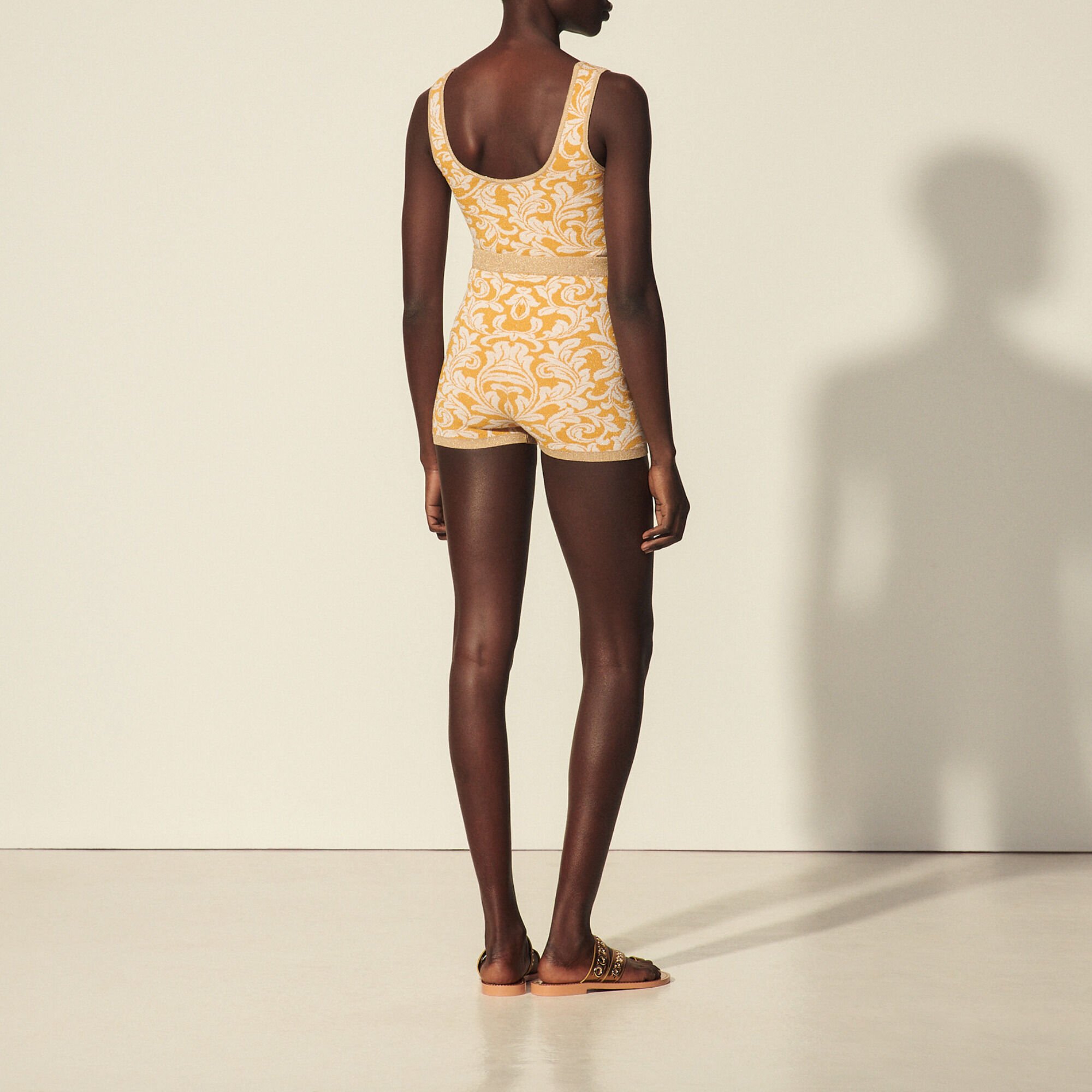 Jacquard knit shorts