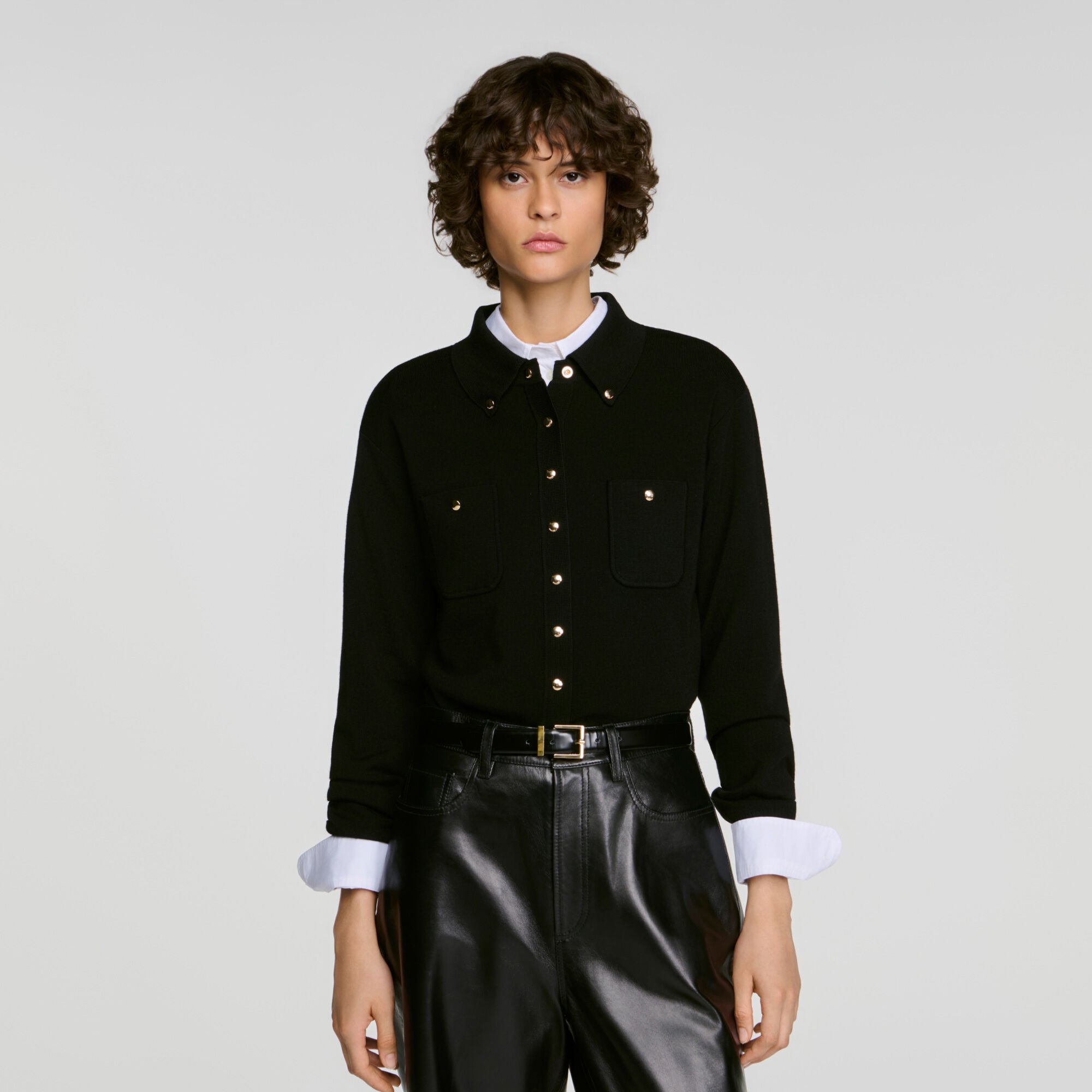 Cardigan with metal buttons - Women | Sandro