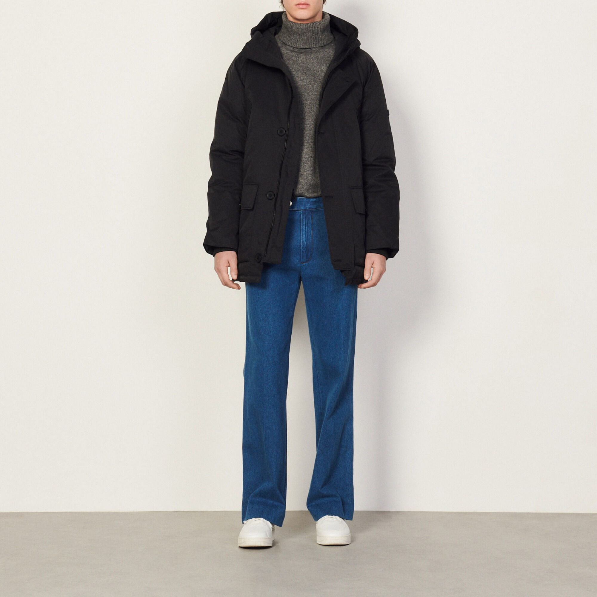 Parka with hood
