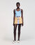Short dual-material skirt