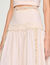 Long cotton skirt with trim