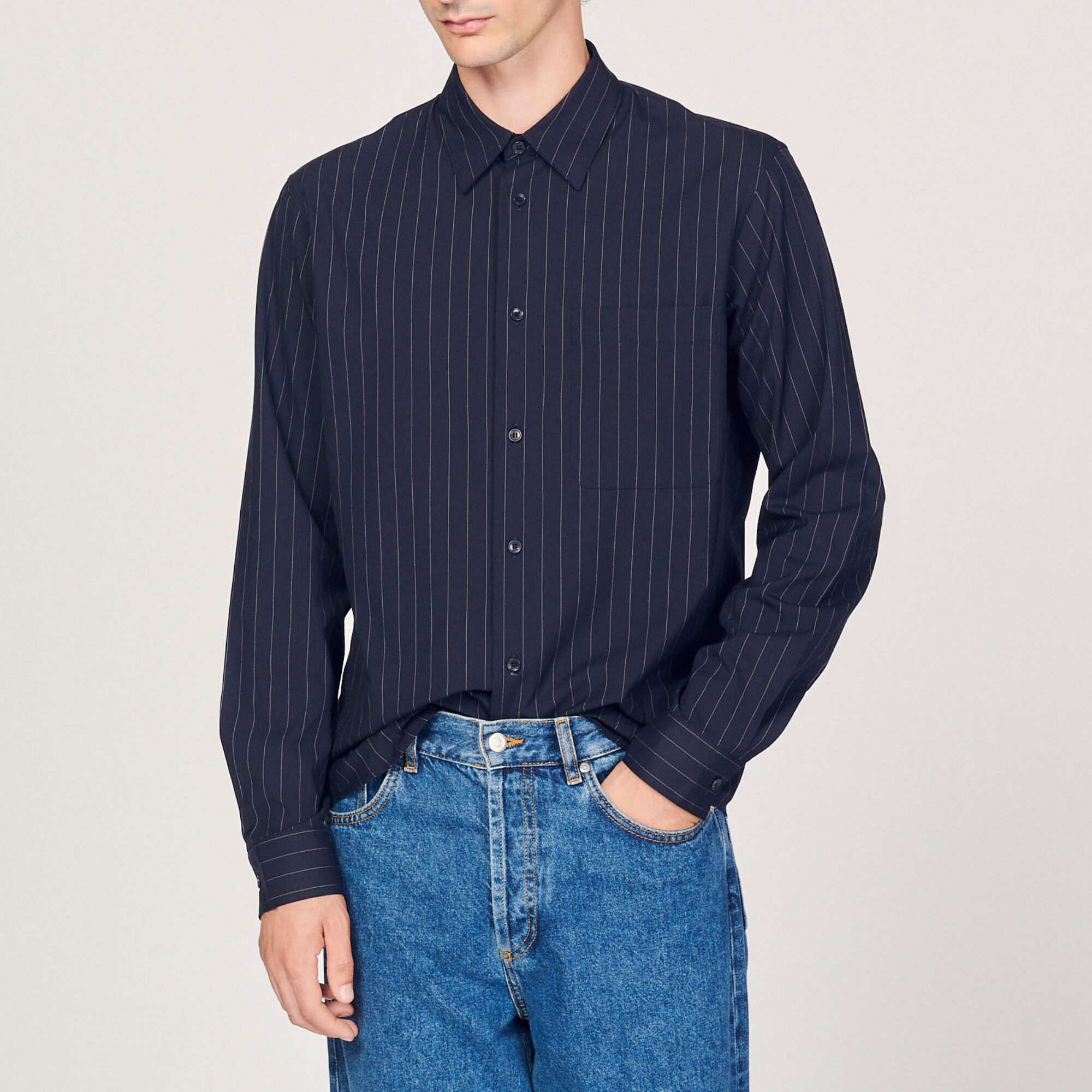 Striped flowing shirt