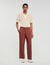 Elasticated wide-leg cotton trousers