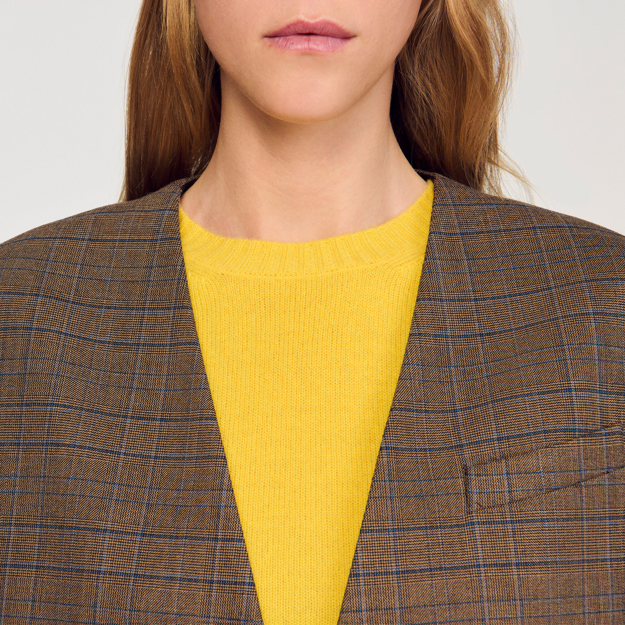 Oversized checked jacket