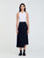 Long asymmetrical skirt