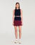 Two-tone knit top