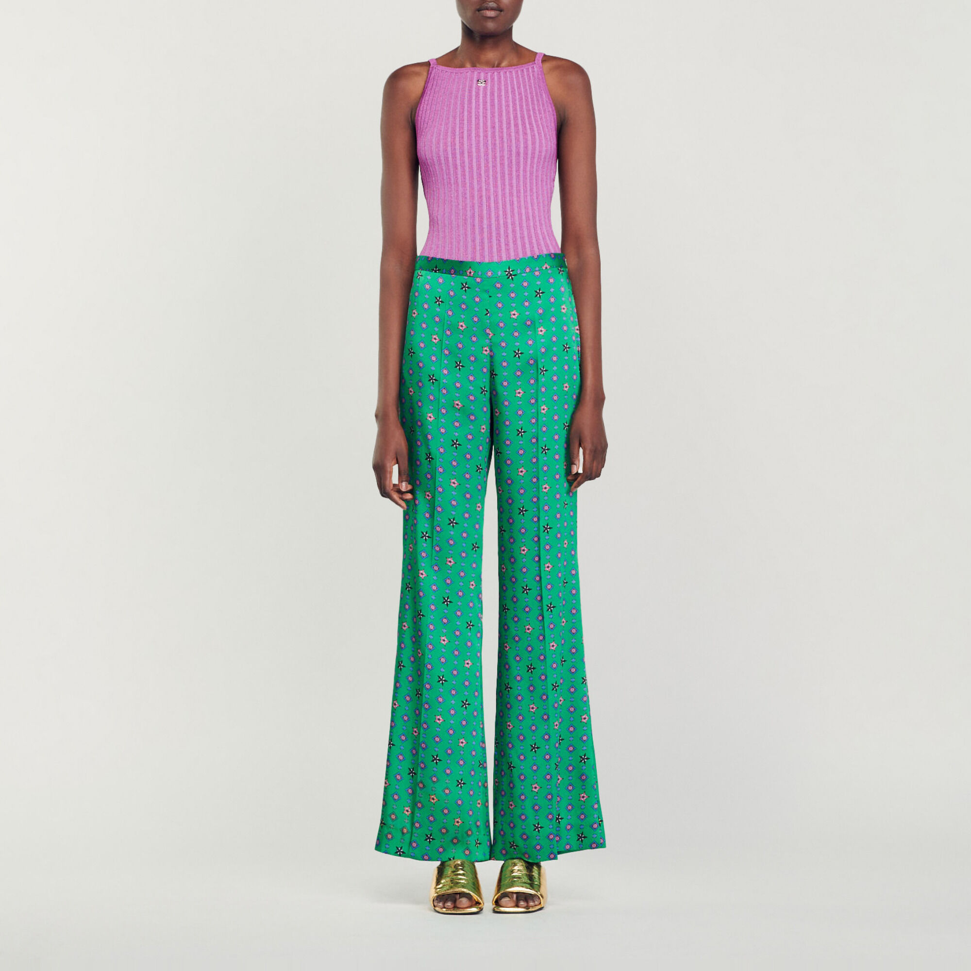 Floaty patterned trousers
