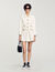 Short box-pleated skirt