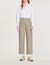 High-waisted tailored trousers