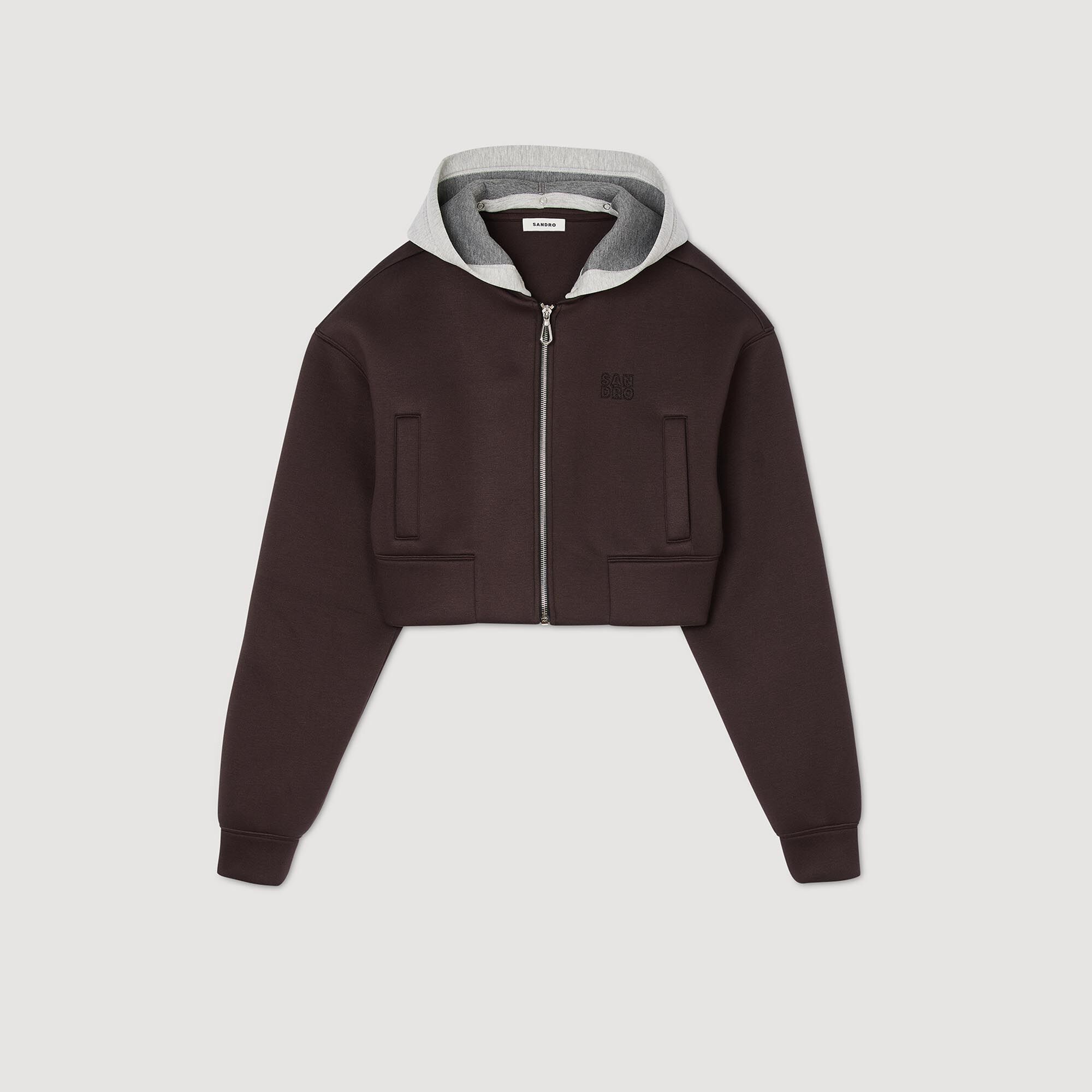 Hooded sweatshirt jacket