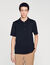 Knitted polo shirt with zip collar