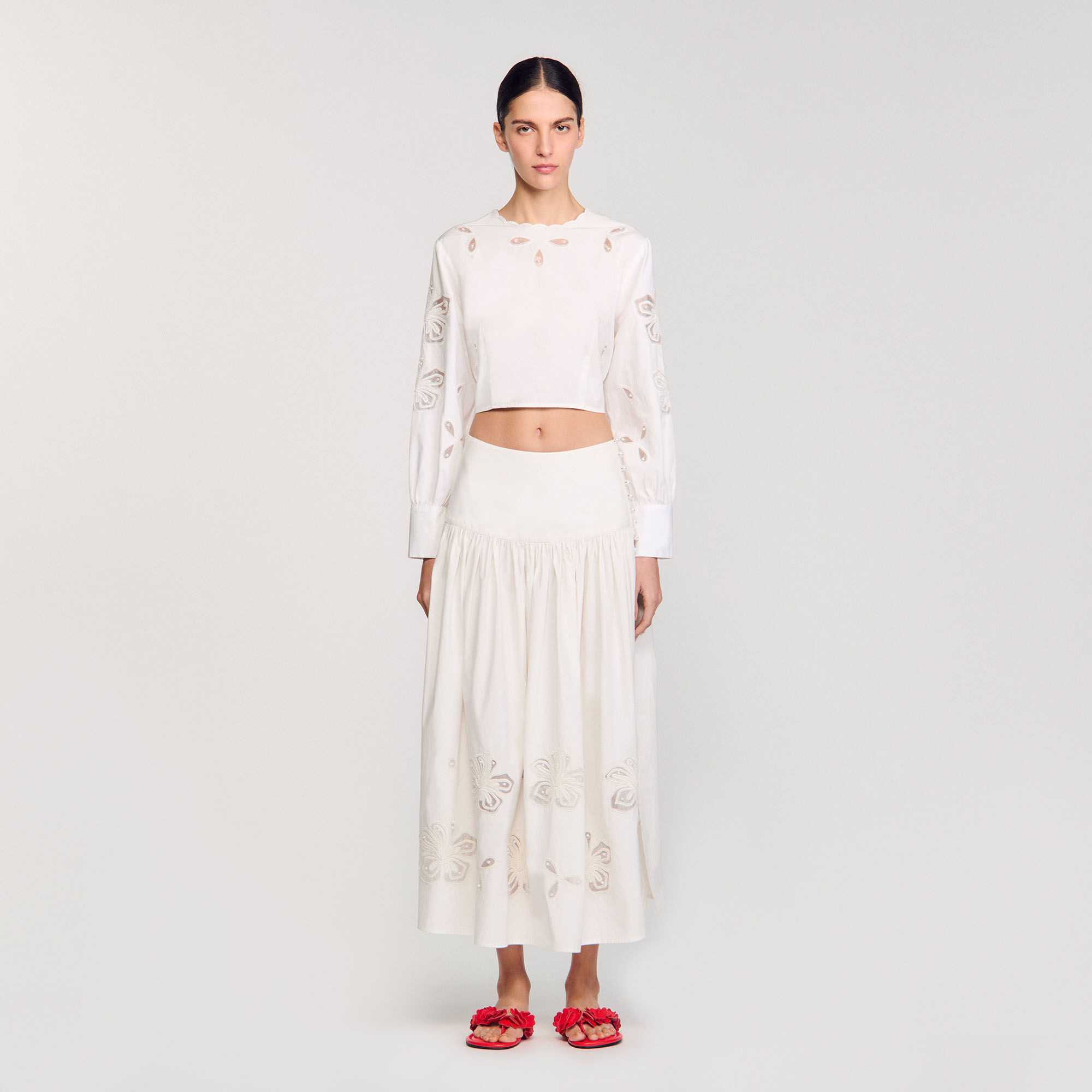 Poplin crop top