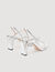 Leather sandals with a wide heel