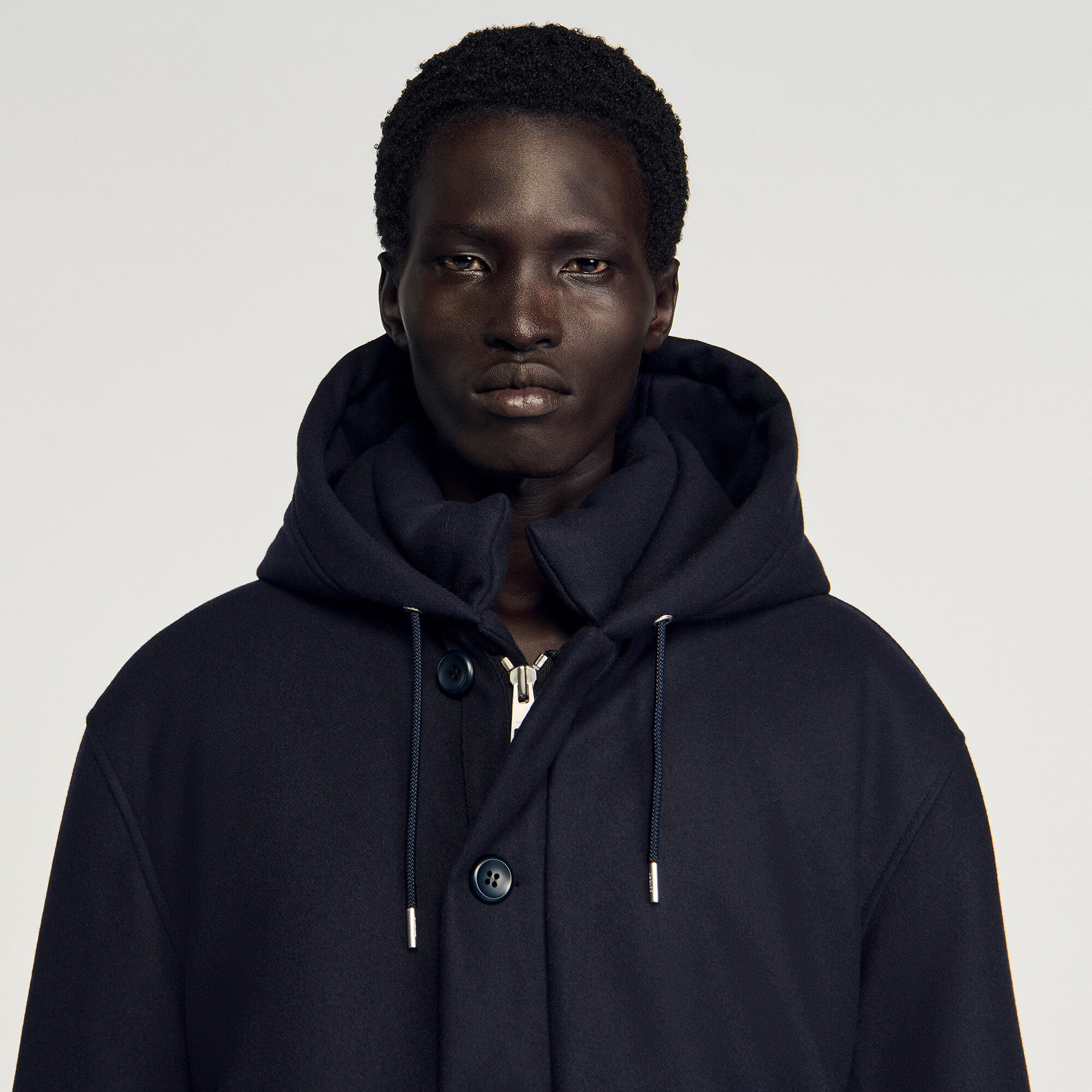 Hooded wool parka Hooded wool parka