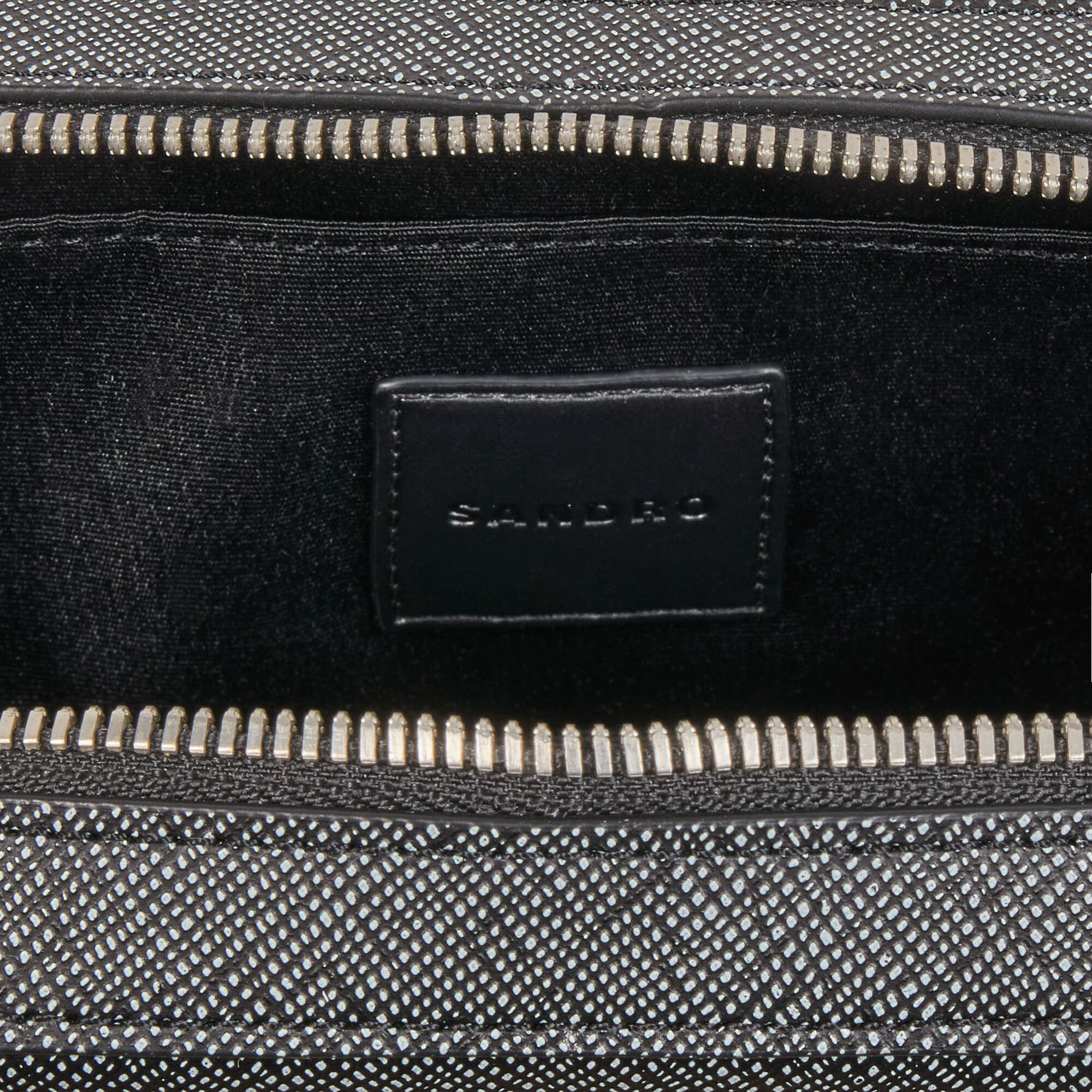 Small reconstitued leather bag