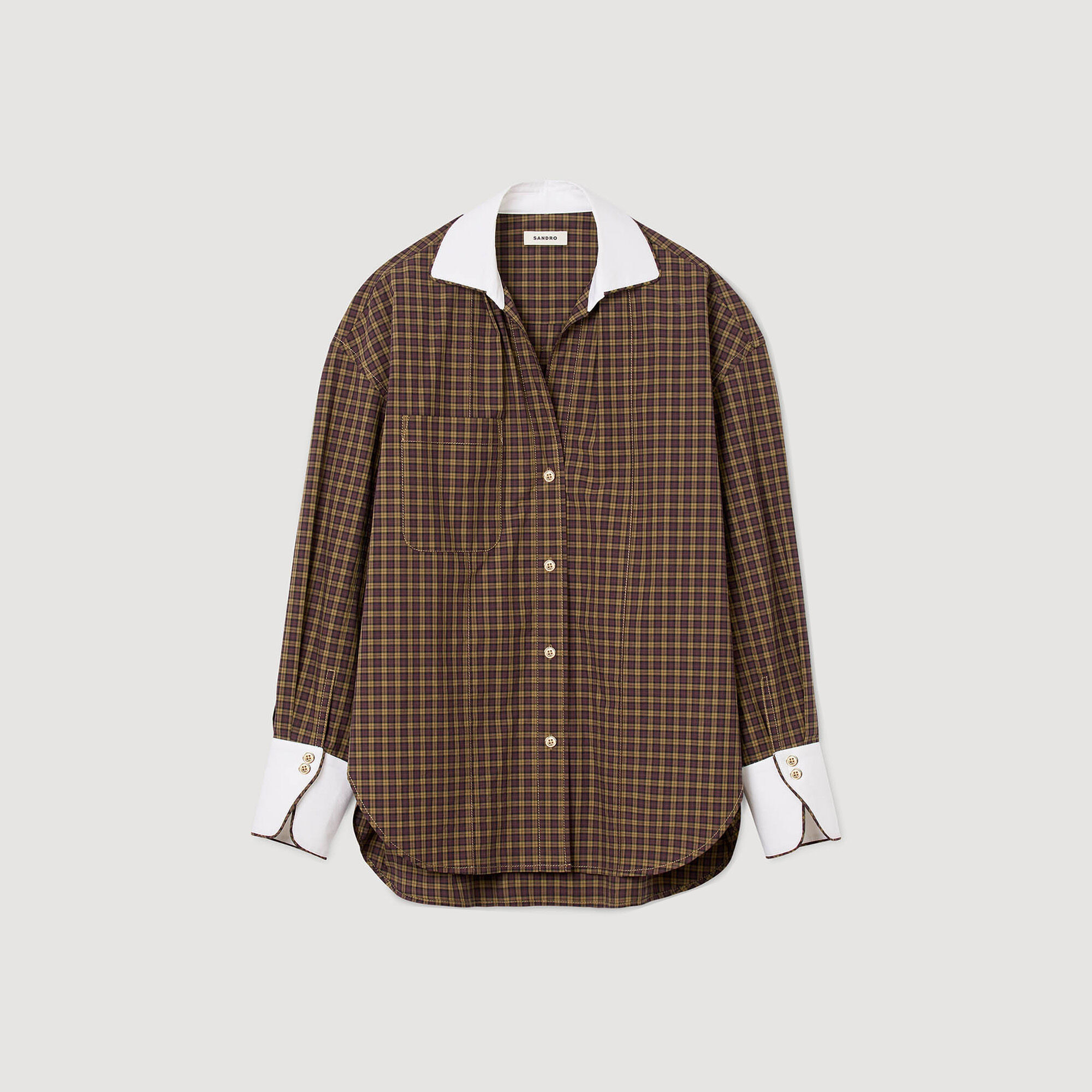 Two-tone check shirt Two-tone check shirt
