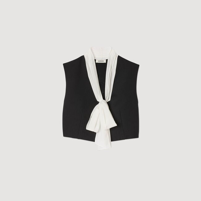Bow neck crop top