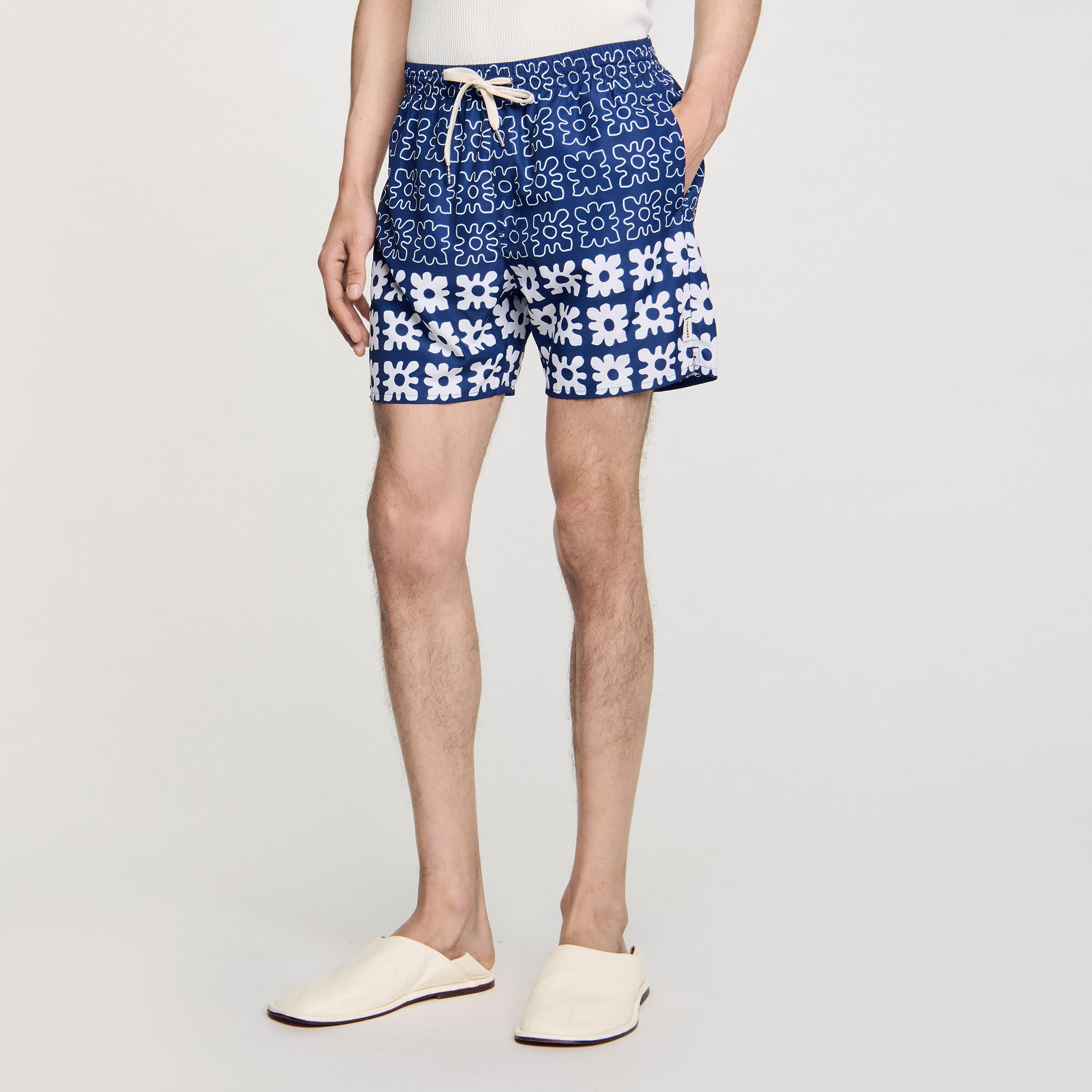 Floral print swim trunks