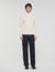 Wool jumper with zip collar