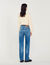 Flared faded jeans