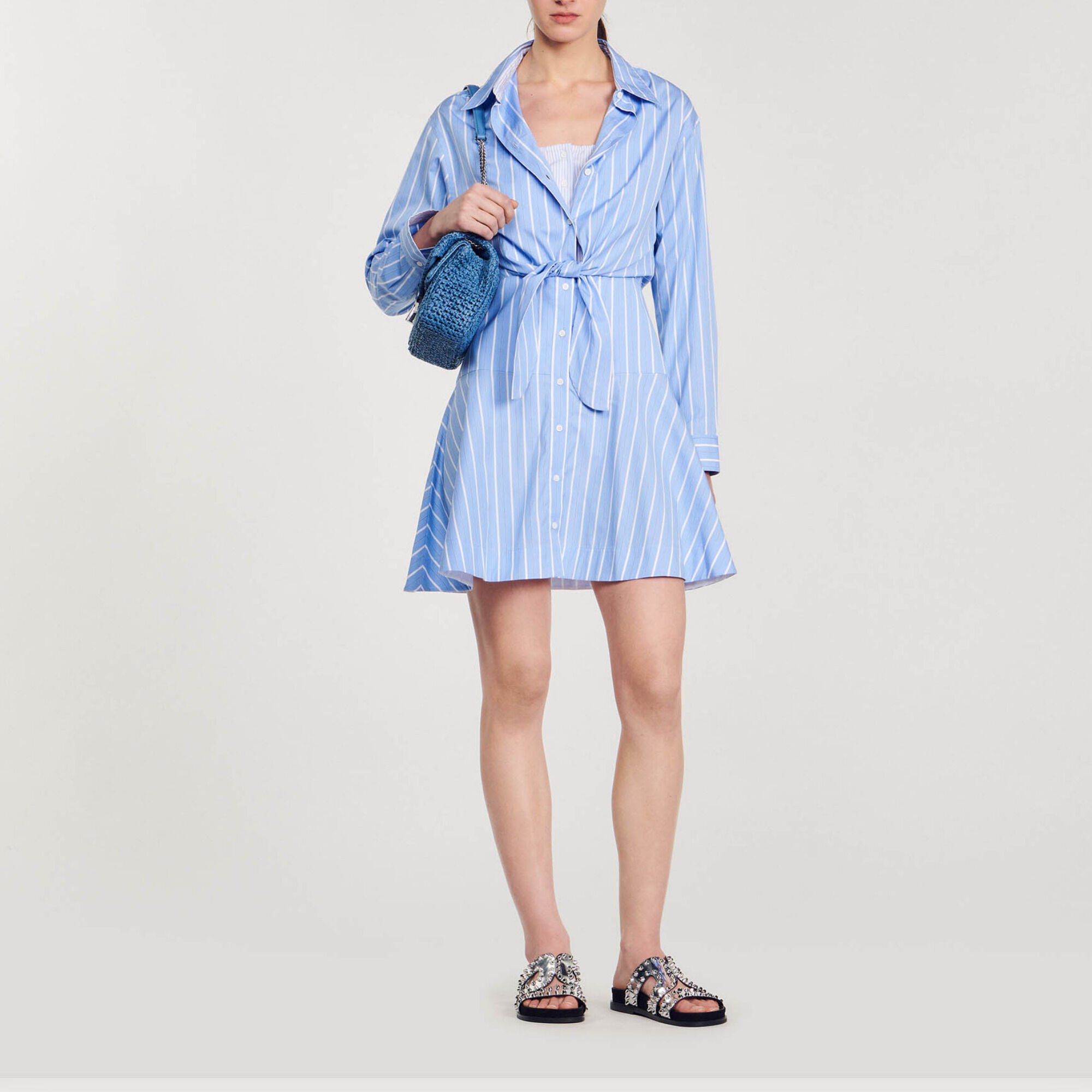 Sandro paris blue dress best sale