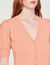 Cropped cardigan with balloon sleeves