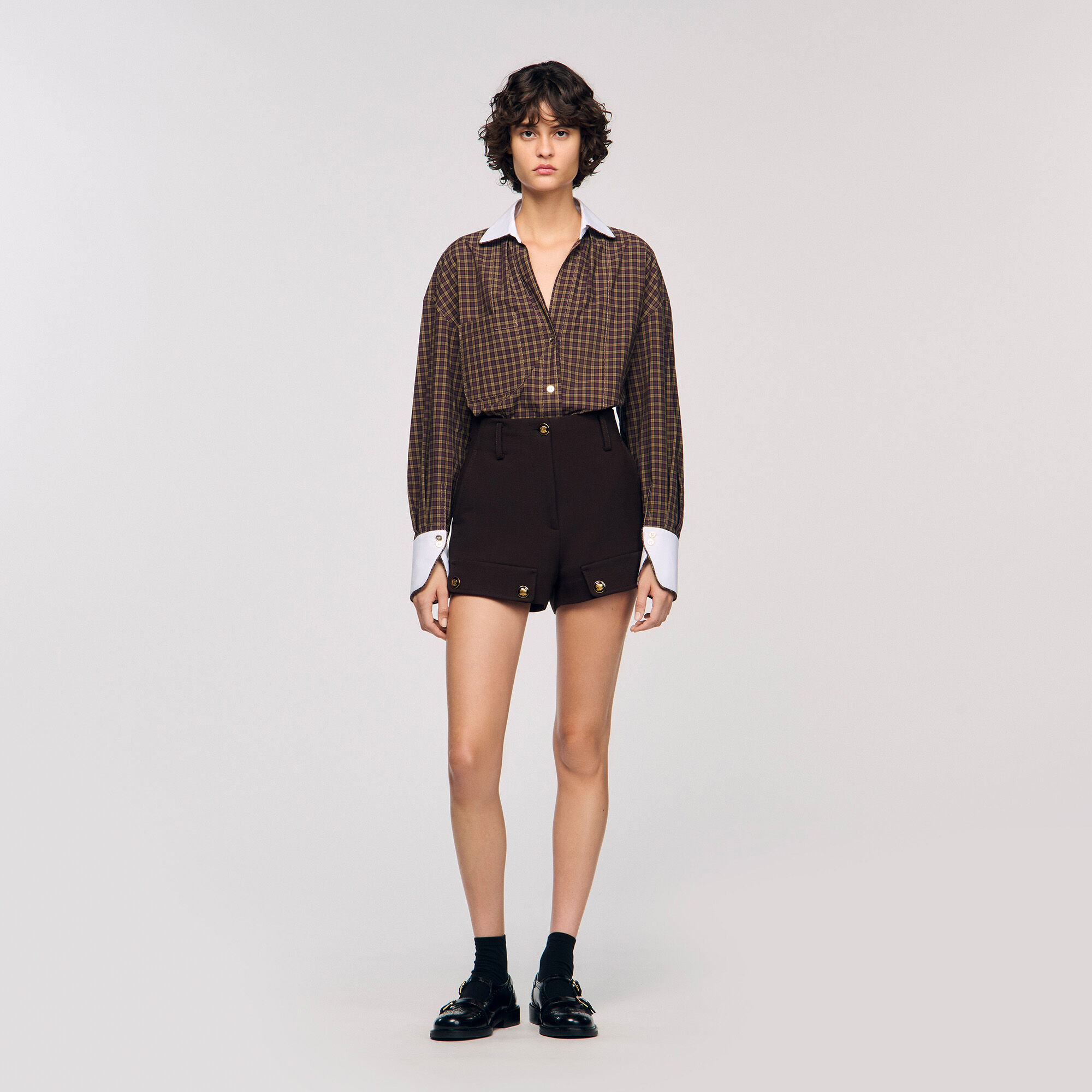 Two-tone check shirt Two-tone check shirt