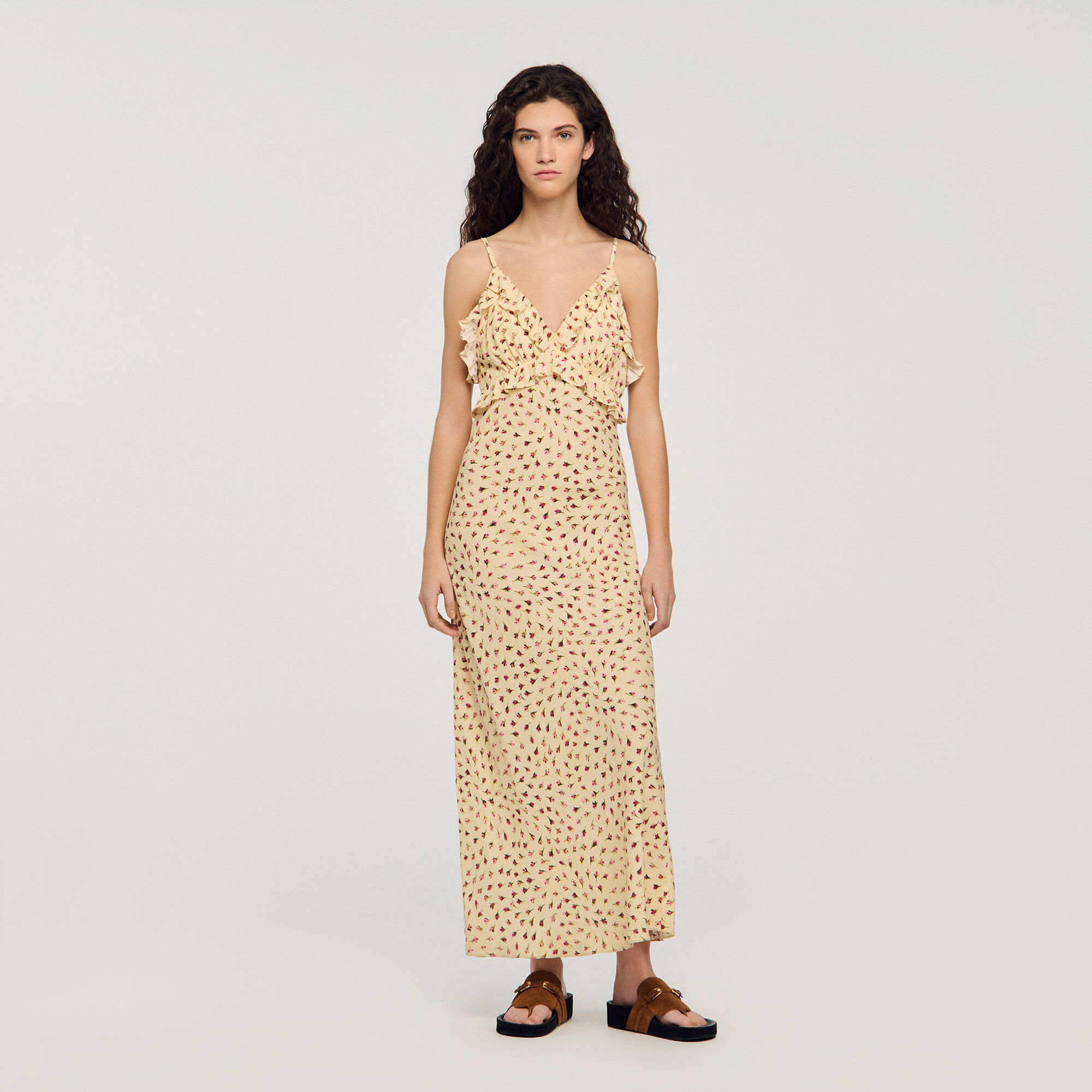 Flower print maxi dress