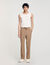Elasticated straight-leg trousers