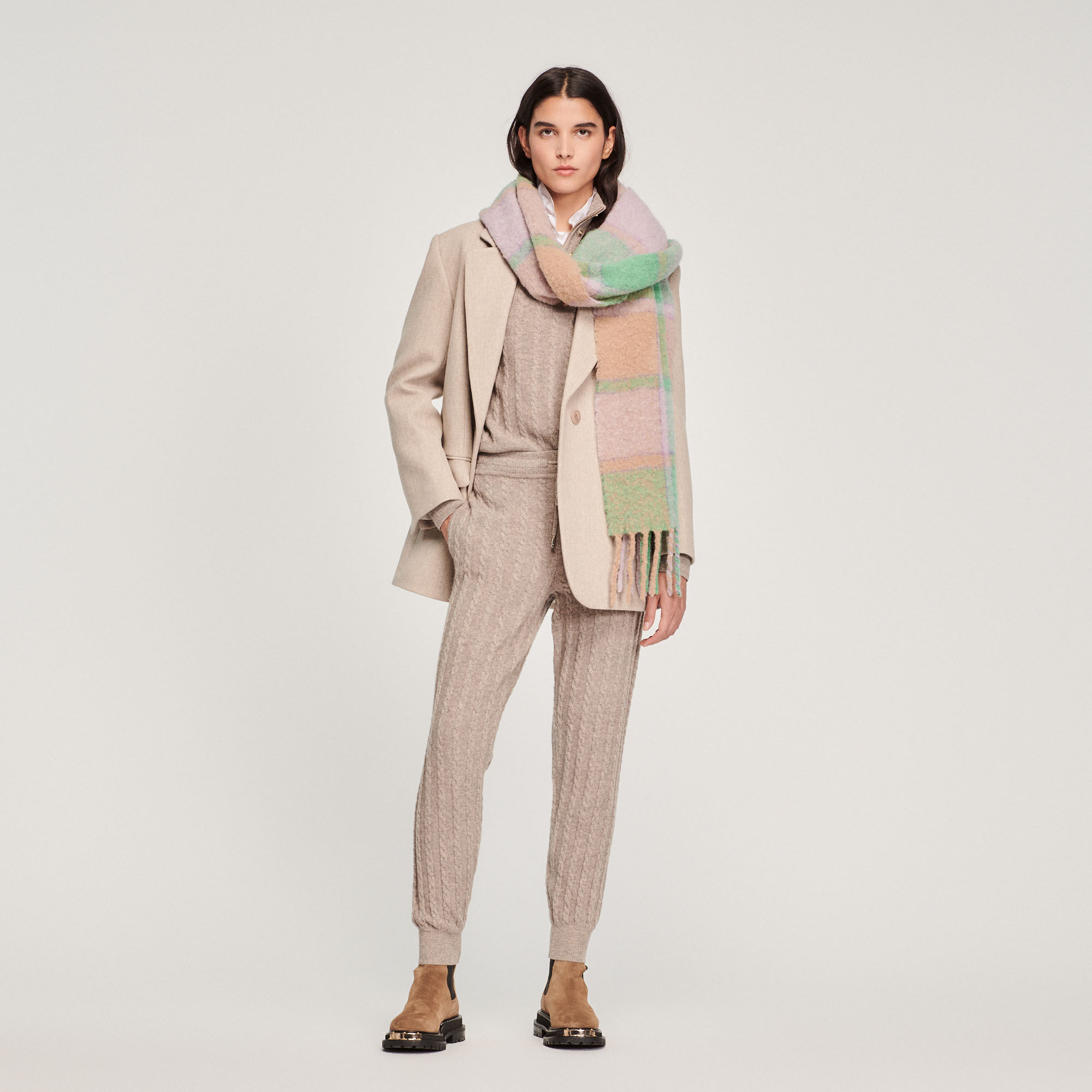 Checked scarf