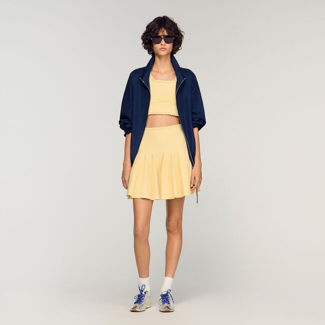 Short knit skater skirt