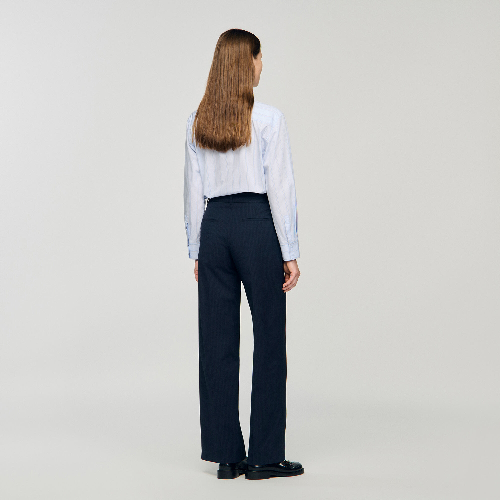 Chalk-striped trousers