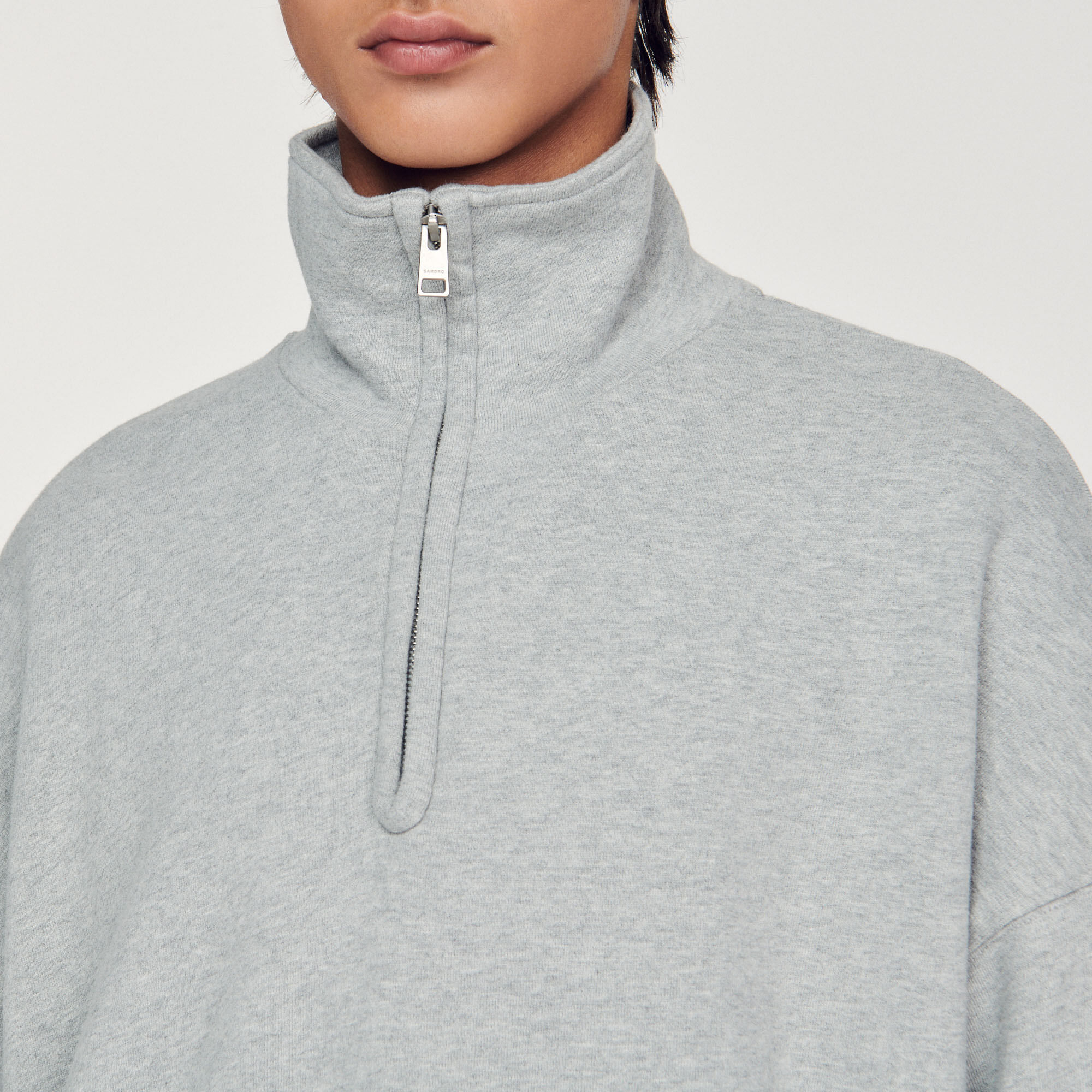 Oversized trucker-style sweatshirt