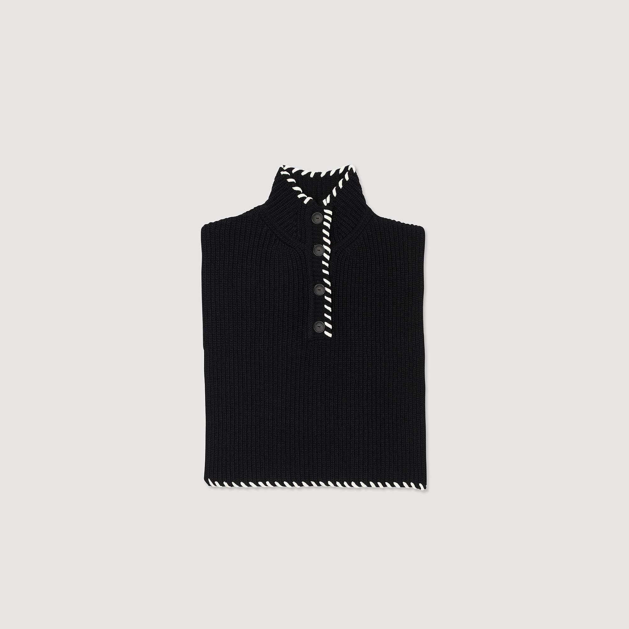 Knit collar snood