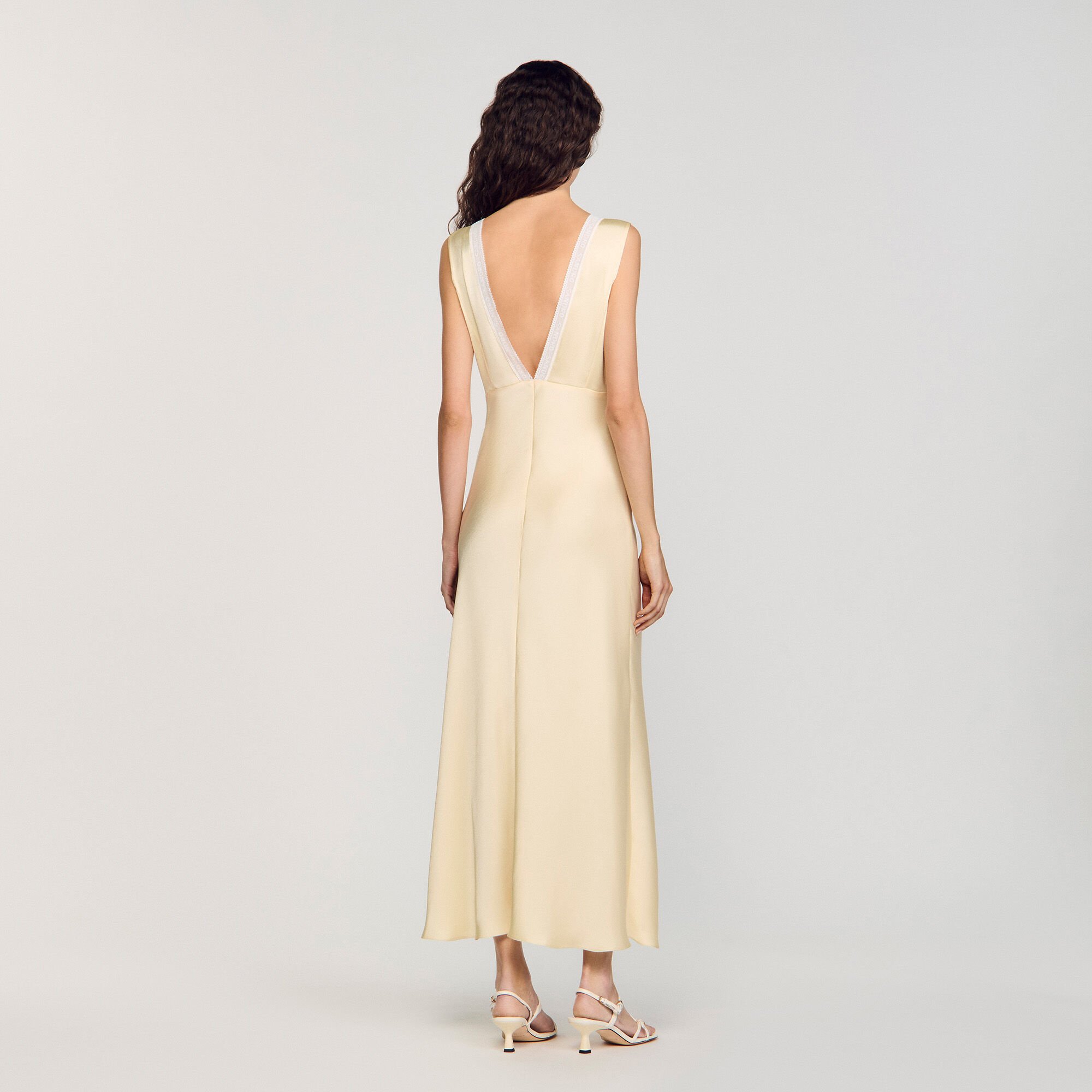 Satin-effect maxi dress