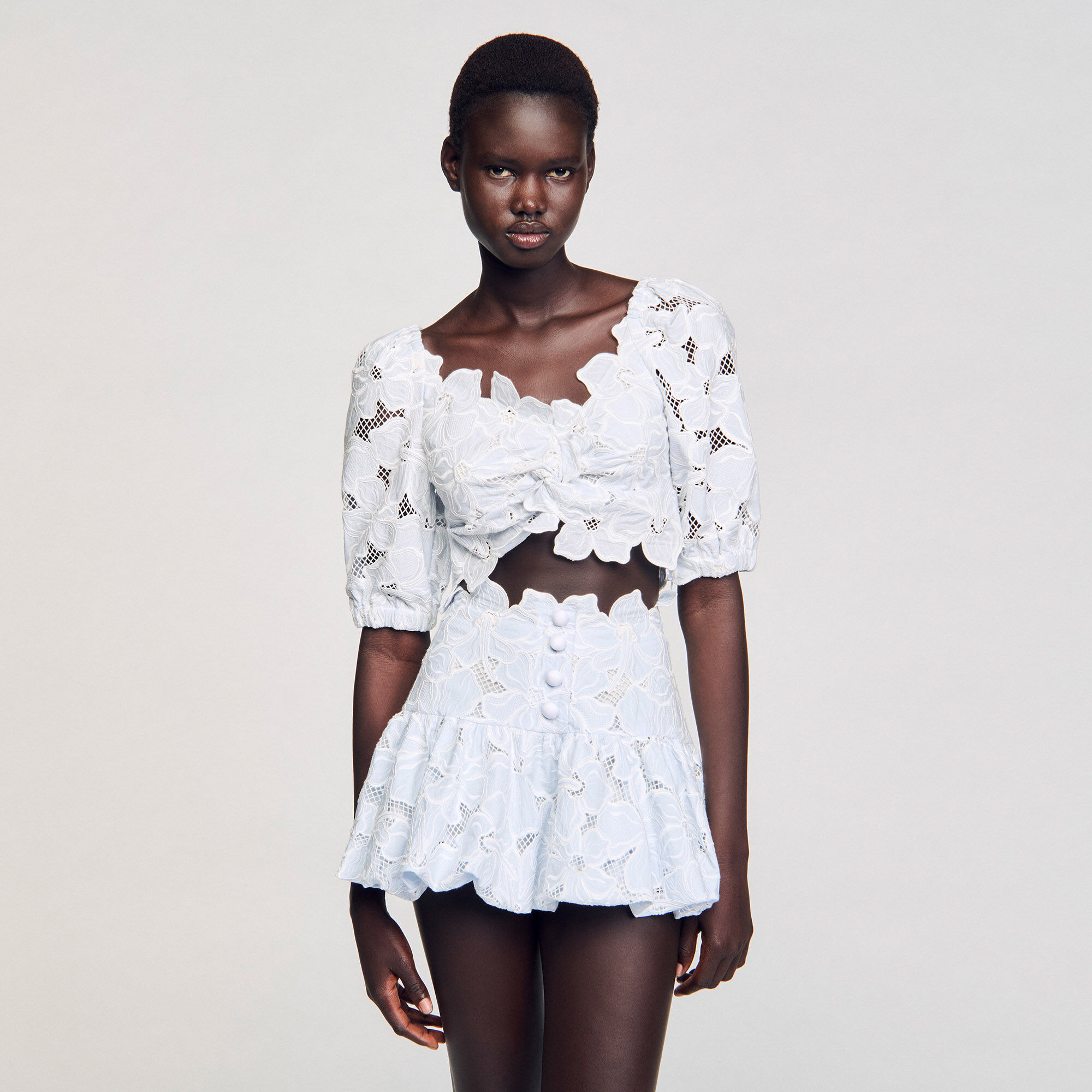 Guipure lace top