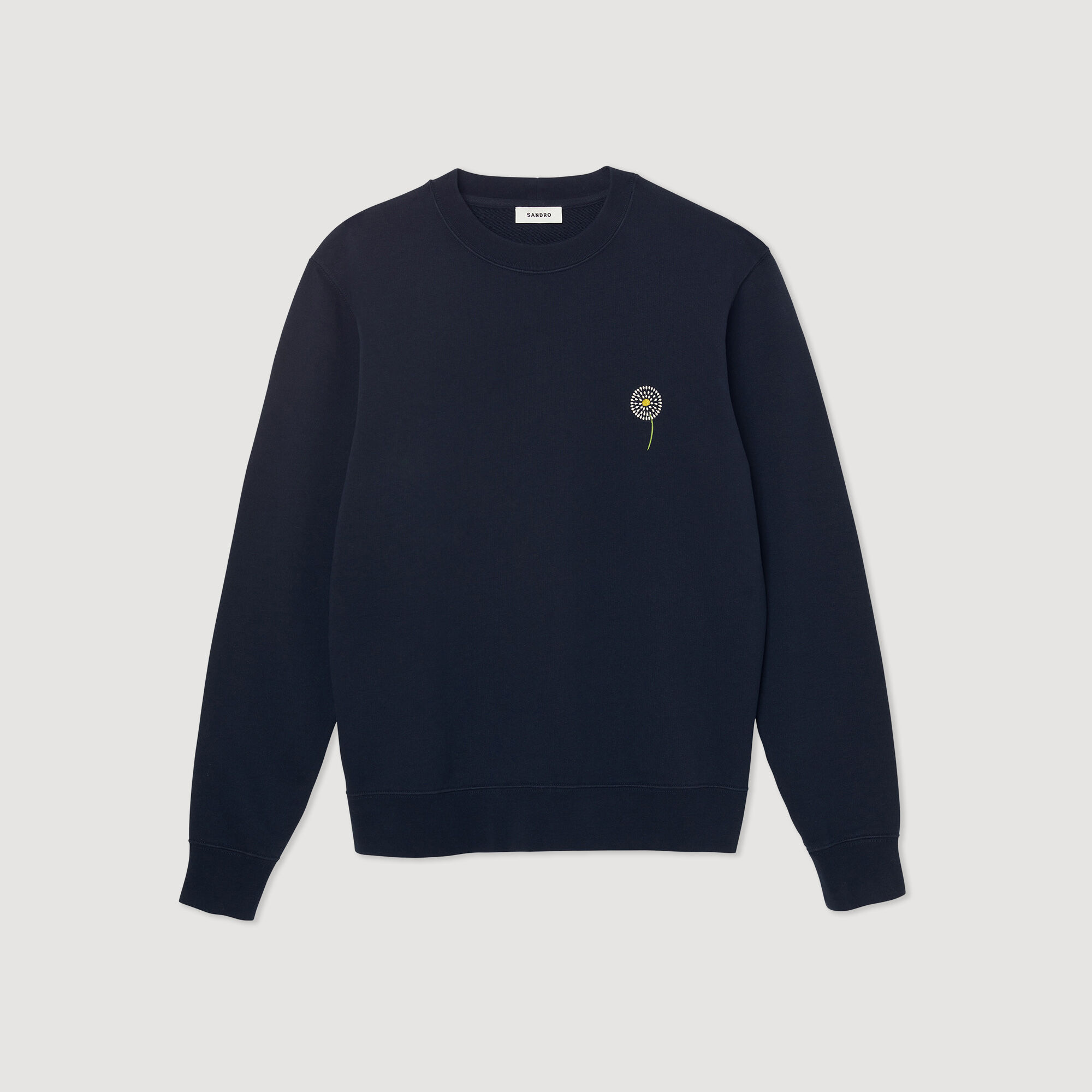 Embroidered dandelion sweatshirt