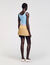 Short dual-material skirt