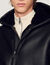 Hooded sheepskin jacket