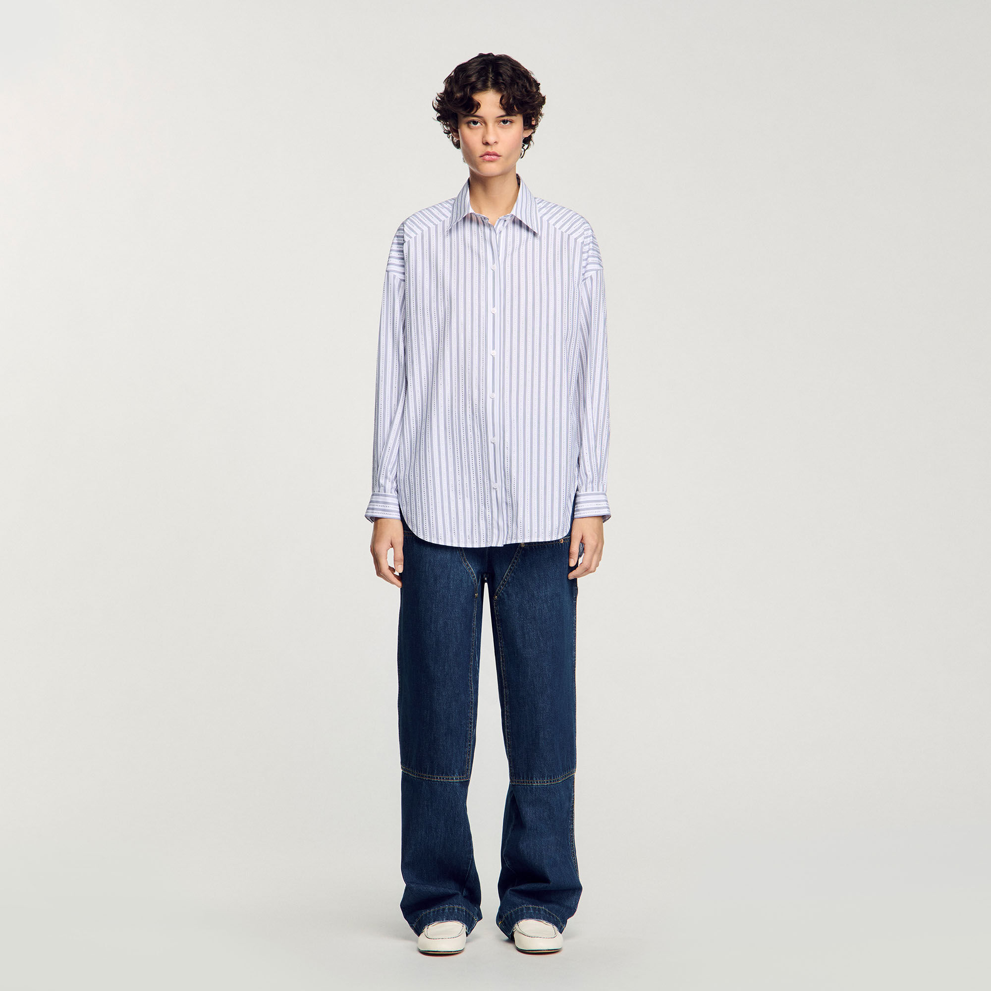 Striped rhinestone shirt